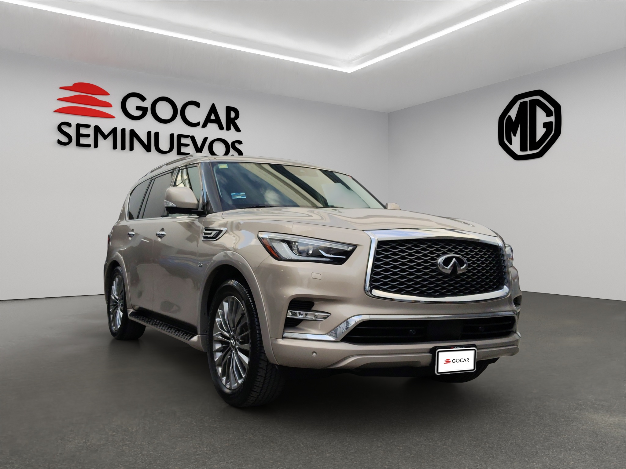 Infiniti QX80 VUD 4x4 5 pts. Sensory Plus, V8, TA, piel perforada, QC, DVD, s. Bose, f. led, 7 y 8 pas., RA-22 (línea anterior) 2020